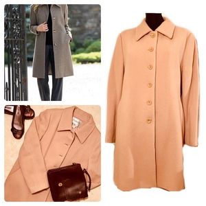 Chadwick Camel Colored 3/4 Wool Coat Sz 14
